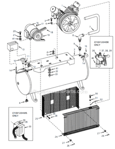 Page A Diagram and Parts List for CI103080H5 1999 Campbell Hausfeld Compressor